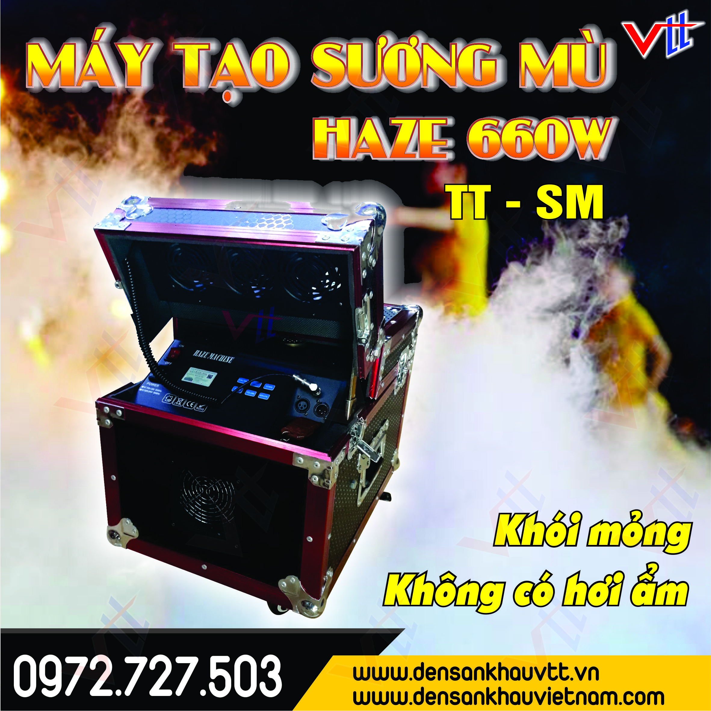 Máy khói sương mù 660W (Khói Haze)