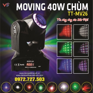 MOVING 40W VIỀN LED ĐÁNH CHÙM SÁNG